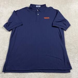 Vintage University Of Tennessee Shirt Mens XL Navy NCAA Football Polo Cotton